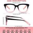 Progressive Multifocus Reading Glasses for Women Men Blue Light Blocking Spring Hinge Square Computer Readers