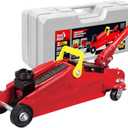 BIG RED TAM82012 Torin Hydraulic Trolley Service/Floor Jack with Blow Mold Carrying Storage Case, 2 Ton (4,000 lb) Capacity, Red