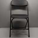 Flash Furniture Hercules Series Plastic Folding Chairs for Parties and Weddings, Stackable Commercial Event Seats with 650-lb. Static Weight Capacity, Set of 4, Black