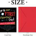 6 x First Valentines Day Card - Romantic Valentine Cards for Boyfriend Girlfriend Fiance Fiancee, Sweet Valentines Day Gifts for Him Her Wife Husband, Funny Valentine Gifts for Men Women