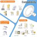 PumpMom-us 17mm Flange with Soft Rim, Breast Pump Shields Flanges for Medela, Replace Flange Compatible with Medela Breast Pumps PersonalFit, Freestyle, Maxflow, Freestyle Flex Swing Maxi Connector