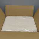 CAROLMADE Small Foot Stool Ottoman Footstool with Legs Under Desk Footrest for Living Room Bedroom and Office, Soft Ivory White (11"D x 15.4"W x 8.3"H)