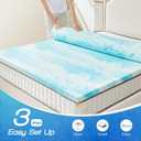 Sweetcrispy Memory Foam Mattress Topper Twin XL, 3 Inch Thick Gel Infused Cooling Toppers Pad for Twin XL Size Bed, Sleeper Sofa, RV, Camper, CertiPUR US Certified, Ventilated and Breathable