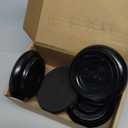 Eison Piano Caster Cups for Upright Piano Wooden Piano Caster Piano Leg Floor Protectors with Non-Slip & Anti-Noise Foam Hardwood Floor Protectors, Set of 4, Black