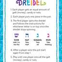 100-Pack Hanukkah Dreidels Multicolor Plastic Chanuka Draydels with English Transliteration, Includes Dreidel Game Instruction Cards