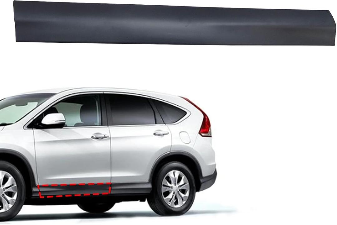 SecosAutoparts Front Driver Left Door Lower Molding Garnish Trim, Compatible with Honda CR-V 2012-2016 2.4L L4# 75332-T0A-A01 75332T0AA01, Without Chrome