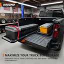 Slide-Out Truck Bed Organizer Tray, Heavy Duty Cargo Storage System with Easy Tailgate Access, Fits Mid-Size Bed Organizer 5'Beds, Durable HDPE Material, No Drilling