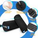 Lumbar Roll 2 Pack, Upgraded Soft & Firm Density with Non-Slip Adjustable Straps, Low Back Lumbar Support for Office Chair & Car Seat Back Support Cushion, Lumbar Support for Car Seats, Desk Chair