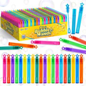 Letapapa Bubble Wand, 500 Pcs Mini Bubble Wands Bulk in 10 Colors, Bubble Easter Halloween Party Favors for Kids, Summer Toys, Indoor Outdoor Activity, Themed Birthday, Wedding, for Girls & Boys