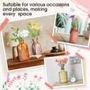 Yaomiao 30 Pcs Vases Bulk Colored Flower Glass Bud Vases Valentine Vintage Colored Glass Bottles Colorful Rustic Embossed for Home Wedding Table Decorations Gifts(Orange Yellow Series)