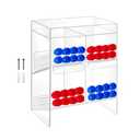 Transparent Acrylic Tube Rack with 4 Compartments, Used As a Storage Rack for Laboratory Test Tubes (12" H x 7.9" W x 5.5" D)