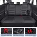 IKABEVEM RAV 4 Seat Covers Custom for Toyota RAV4 2019 2020 2021 2022 2023 2024 2025 LE,XLE,XLE Premium,Limited,Base,SE Full Set Luxury Faux Leather Seat Cover with Interior Accessories(Black)
