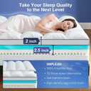 Queen Mattress Topper, 4.5 Inch Memory Foam Mattress Topper for Back Pain & Pressure Relief - 2.5" Cooling Memory Foam Soft and Supportive + 2" Pillow Top Mattress Pad Cover, with 8-21" Deep Pocket