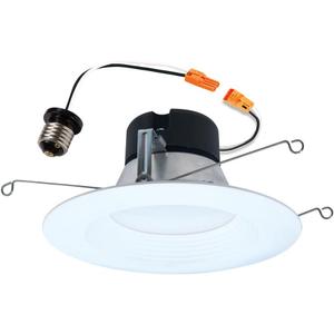 HALO 5 inch / 6 inch LED Recessed Light Trim 750 Lumens Dimmable Baffle Can Light with 5 Color Temperatures for Ceiling Indoor Outdoor Shower LT56079FS1EWHR