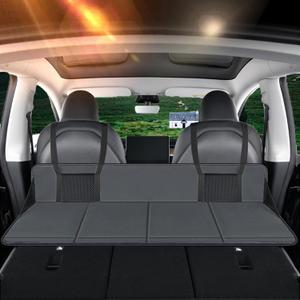 Car Rear Seat Mattress Extension Plate, Portable Mattress for Sleeping, Foldable Back Seat Extender, Increase Travel Trunk Space and Car Bed Camping Space for Car, SUV, Model Y/3 (Black), Single