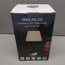 Outdoor Battery Operated Table Lamp Waterproof, 4000mAh Cordless Table Lamp Rechargeable, Touch Dimmable Desk Lamp, LED Night Light for Patio Camping Restaurant Home (Wood Grain, 9.6in)