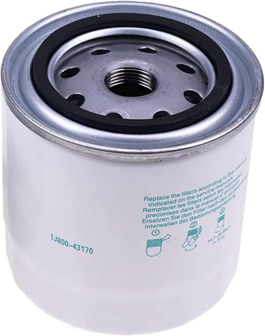 Solarhome Engine Fuel Filter 1J800-43170 1J800-43172 Compatible with Kubota Engine KX040-4 L3301DT L3301F L3560DT L3901DT L3901F L4060DT L47 L4701DT L4701H L6060HST M6060HD M62 M7060HD MX4800 MX5800