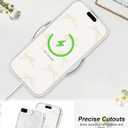 Jusy Compatible with iPhone 7 Plus/8 Plus Bow Phone Case, Cute Clear Ribbon Bowknot Pattern Aesthetic Soft TPU Transparent Cases Protective Phone Cover for Women Girly - White