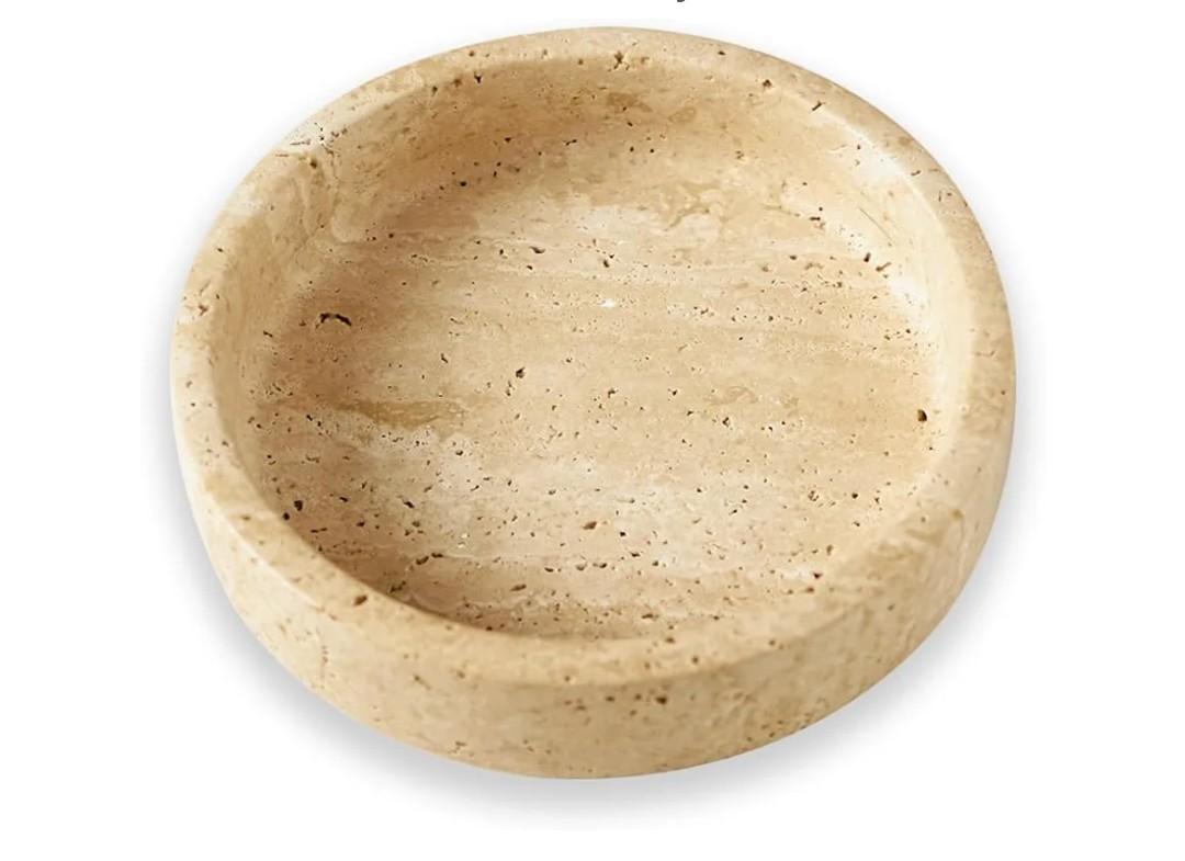 100% Travertine Wine Coaster- Marble Wine Bottle Chilled Coaster - Absorbent Cork Holder Tray- Gift for Wine Lover