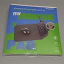 Fast Wireless Charging Mouse Pad 15W, Office Desk Pad with Ultra-Smooth Surface Non-Slip Rubber Base, Waterproof Mousepad for Computers/Office/Work/Home/Pad for iPhone Samsung (Black)