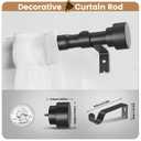 WIN4ALL Black Curtain Rods for Windows 66 to 120 inch, 5/8 Inch Decorative Curtain Rod Adjustable by Splicing (Matte Black,30"-120”)