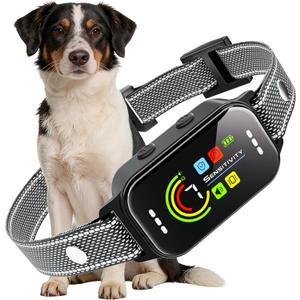 Dog Bark Collar, Auto Anti Barking Collar for Large Medium Small Dogs 11-120lbs, 7 Sensitivity Levels, 5 Safe Training Modes, Humane Bark Training Collar