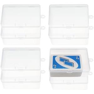 Plastic UNO Card Case Holder Designed for 112Pcs Classic Mattel UNO Card Game, High Capacity Playing Card Case Box Storage (NO Cards) (Set of 6)