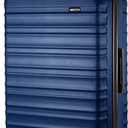 Amazon Basics 26" Hardside Medium Checked Luggage, Hardshell Suitcase With Wheels, Expandable For Up to 15% More Space, With Scratch-Resistant Surface, Four Multi-directional Wheels, Navy Blue