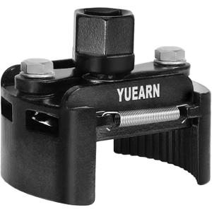 YUEARN Adjustable Oil Filter Wrench for 2-3/8" to 3-1/8" Filters (60-80mm), 1/2" Drive Universal Oil Filter Removal Tool with Auto-Clamp Spring, Non-Slip Jaws for Engine Filters, Conduit & Fittings