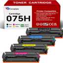 075/075H High Yield Toner Cartridge Set Replacement for Canon 075 / 075H /CRG-075 Toner Compatible with Canon ImageCLASS LBP640 LBP646Cdw LBP647Cdw MF660 MF665Cdw MF663Cdw MF662Cdw Printers