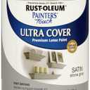 Rust-Oleum 267335 Painter's Touch Latex Acrylic Paint, Satin Stone Gray 32 Fl Oz