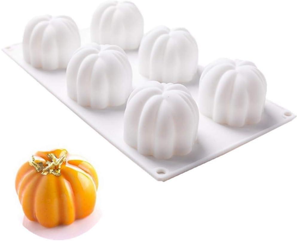 EchoDone Pumpkin Silicone Mold 6 Cavities Cupcake Baking Pan Mousse Tray Molds Kitchen Cake Decoration Fondant Mold for Halloween EchoDone Pumpkin Silicone Mold 6 Cavities Cupcake Baking Pan Mousse Tray Molds Kitchen Cake Decoration Fondant Mold for Halloween