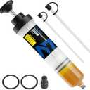 ExtreSpo 500CC Fluid Extractor, Fluid Syringe Pump, Oil Extractor for Cars Ships Engines Lawn Mowers Fluid Extraction and Filling, with 2 Transparent Hose