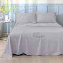 RV Sheets 100% Egyptian Cotton - RV King 72" x 75" Premium Quality 4 Piece Sheets for Campers - High Thread Count Light Grey Solid with 6-10" Deep Pocket