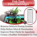 20 Pcs Fish Tank Filter Cartridges Compatible with Marina Slim Filter S10/S15/S20, Fish Filter Replacement Cartridge for Clean and Clear Aquarium Water