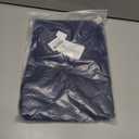 GOKATOSAU Women's Hight Waist Decorative Front Pocket Trousers Straight Wide Leg Long Flared Pants Navy, S