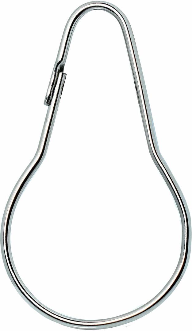 Silver Shower Curtain Rings Metal Hooks Ring (24 Pack) Nickel Plated Rustproof for Bathroom Shower Rod