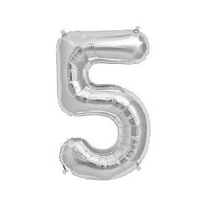 Number 3 and 5  Balloon Silver Foil Large– Balloon & Party Mylar Balloons
