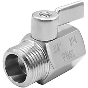 beduan Stainless Steel 3/4" Shut Off Valve GHT Thread Garden Hose Heavy Duty Connector