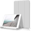 kenke Case for iPad 6th/5th Generation (2018/2017 Model) 9.7 Inch with Pencil Holder, Lightweight Smart Stand Cover with Soft TPU Back, Auto Wake/Sleep, Model A1822/A1823/A1893/A1954, Light Grey