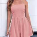 PRETTYGARDEN Summer Strapless Rompers for Women Dressy Casual One Piece Tube Top Shorts Jumpsuits 2026 Beach Vacation Outfits (XXL)