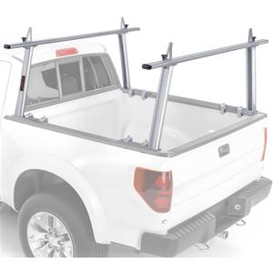 Model APX25 Extendable Aluminum Pick-Up Truck Ladder Rack (No Drilling Required) - Silver
