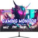 Viewedge 23.8-inch Gaming Monitor FHD 1920x1080 144Hz, VA Panel with 4000:1 Contrast, HDR10, 1ms Response Time, HDMI & VGA Ports, Wall Mountable