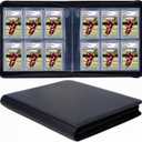 60 Pockets Graded Card Binder, Toploading PSA Slab Holder Album, PU Leather Graded Card Storage Binder, Premium 6 Pocket PSA Card Binder Album with Sleeves (Black)