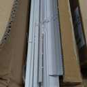 Cordless Vinyl Mini L Blinds 22" W x 48" H, 1" Slat White Horizontal Windows L Blind for Door, Shades, Camper, Light Filtering, Interiors, Arrive 1/2 Inch Narrower Indoor