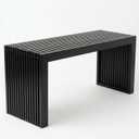 Bamboo Natural 36 inch Wooden Bench, Small Wood Benches for Entryway, Living & Dining Room, Kitchen, Bedroom, Bathroom, Hallway, Front Door, For Indoor & Outdoor Patio Use, Mid Century Modern Decor