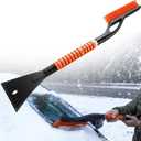 DMJN [2026 Upgraded 27'' Snow Brush and Ice Scrapers for Car Windshield [One-Wipe Clean] Detachable Snow Brush for Car with Ergonomic Foam Grip for Cars, Trucks, SUVs (Small)