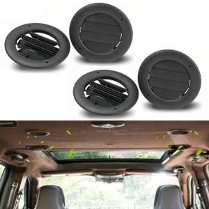 4Pcs Roof Ceiling Headliner A/C Heater Air Vent Grille Replacement Set for 2009-2014 Ford E150 E250, for 2009-2017 E350 Super Duty E450 Super Duty, 9C2Z19893AD, Black