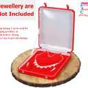 atorakushon Jewelry Set Velvet Box Necklace Pendant Earring Ring Bracelet Pearl Storage Holder Display Box for Wedding Engagement Anniversary Red