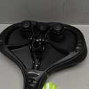 Oversized Bike Seat for Men & Women Comfort, Extra Wide Bicycle Seat Cushion, Comfortable Wing Padded, Large Replacement Saddle for Peloton, Stationary Exercise Bike, Ebike, Cruiser, City Bike